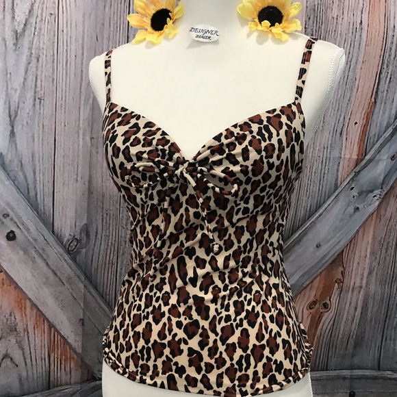 VICTORIA's SECRET Animal Print Tankini 34A VGV! - Picture 2 of 8